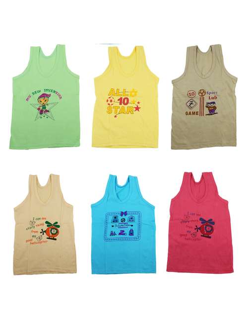 pack of 6 printed vests - 20628249 - Very Small Image - 1