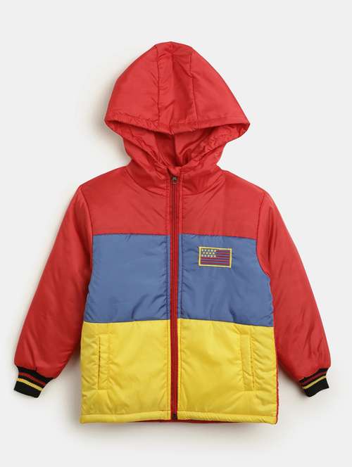 boys color block quilted jacket - 20655142 - Very Small Image - 1