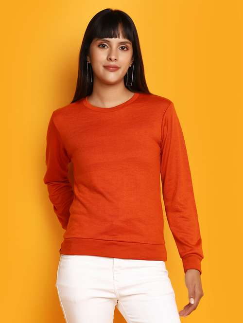women solid long sleeves pullover   - 20686172 - Very Small Image - 1