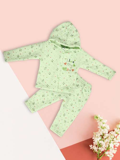 kids woolen full lenght twin set - 20687717 - Very Small Image - 1