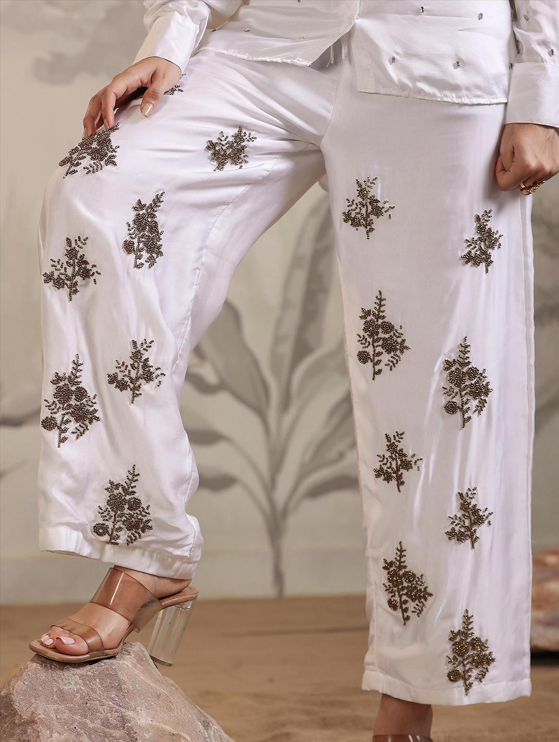 white shirt and palazzo co-ord set - 20727253 - Standard Image - 8