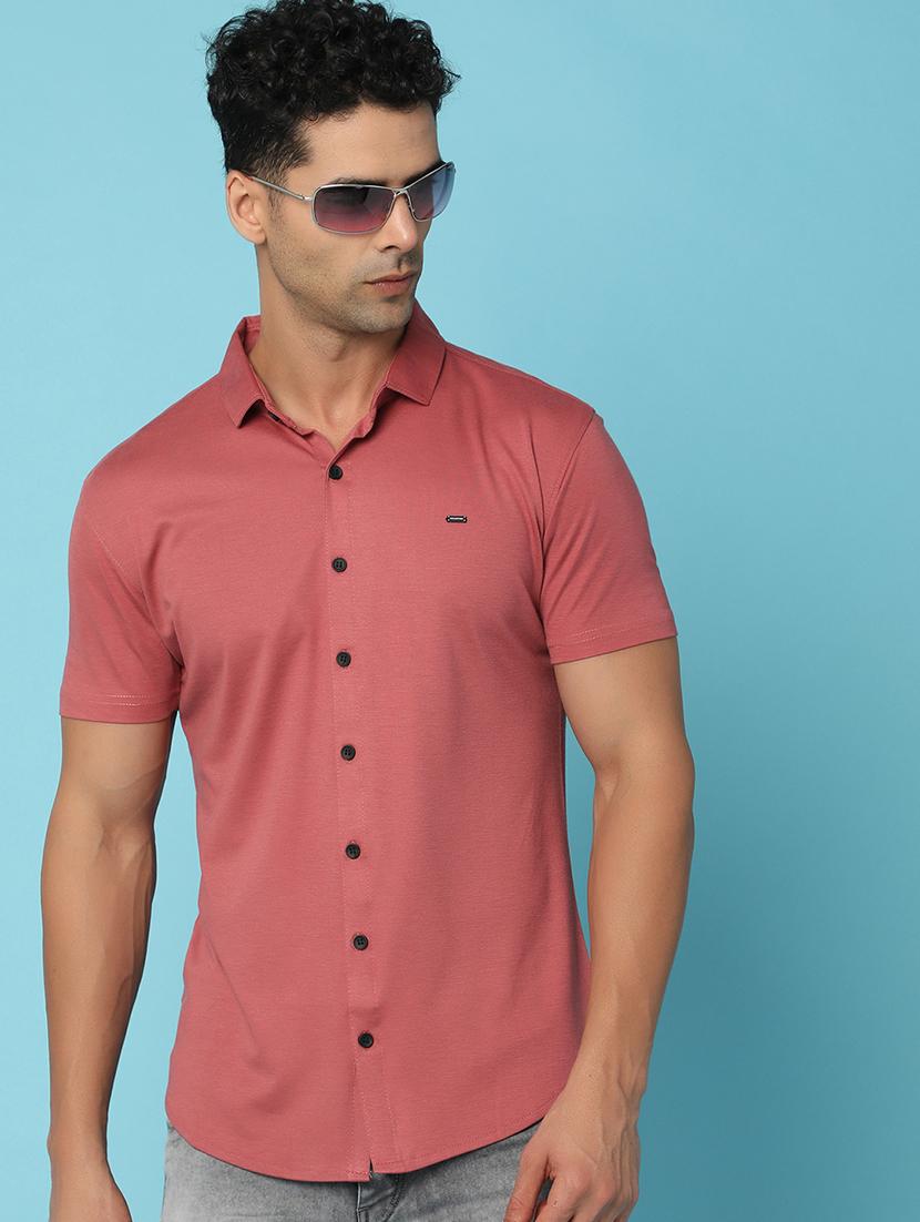 men short sleeved solid casual shirt - 20728172 - Zoom Image - 2