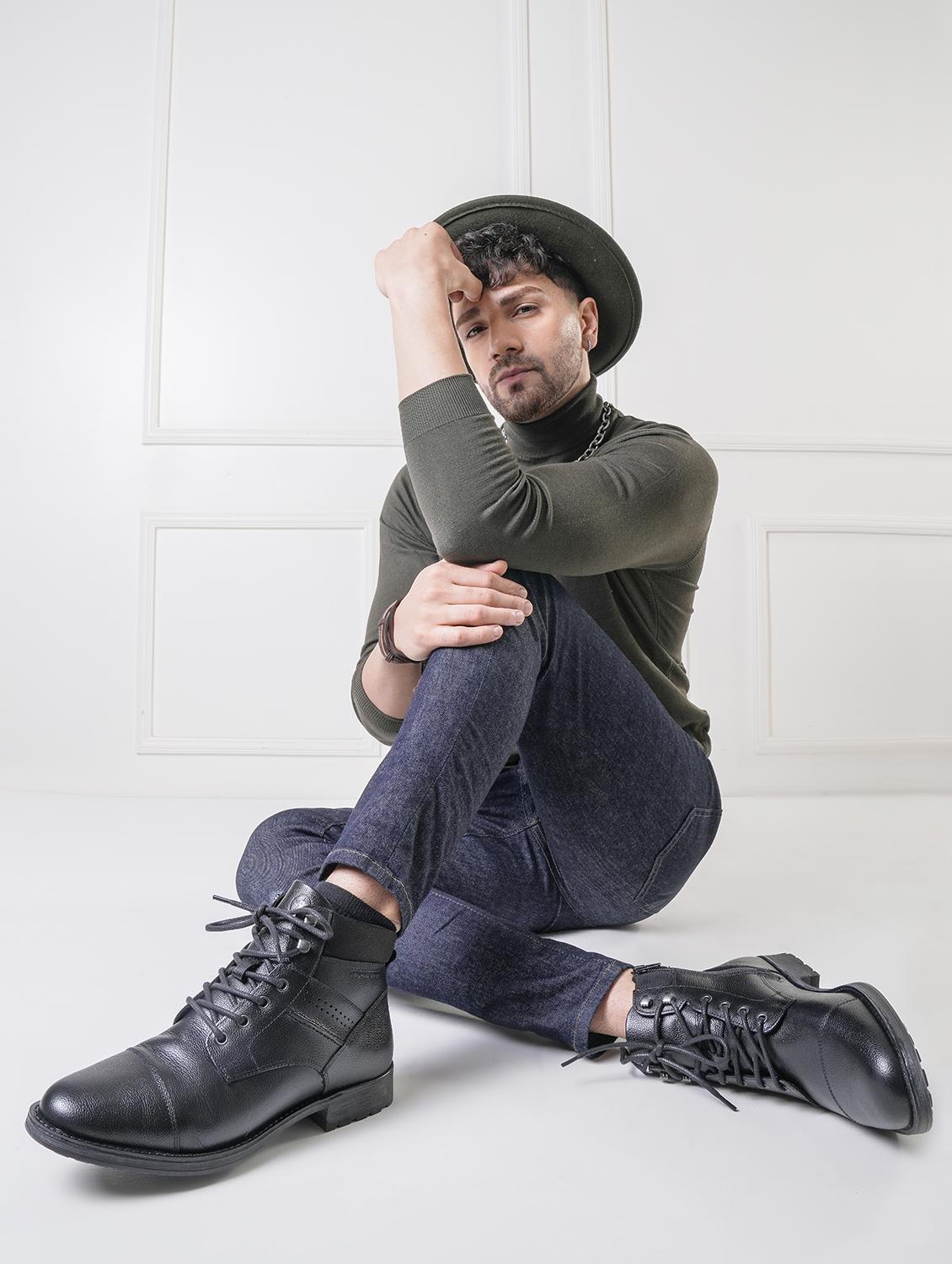men lace up high ankle boots - 20730613 - Zoom Image - 5