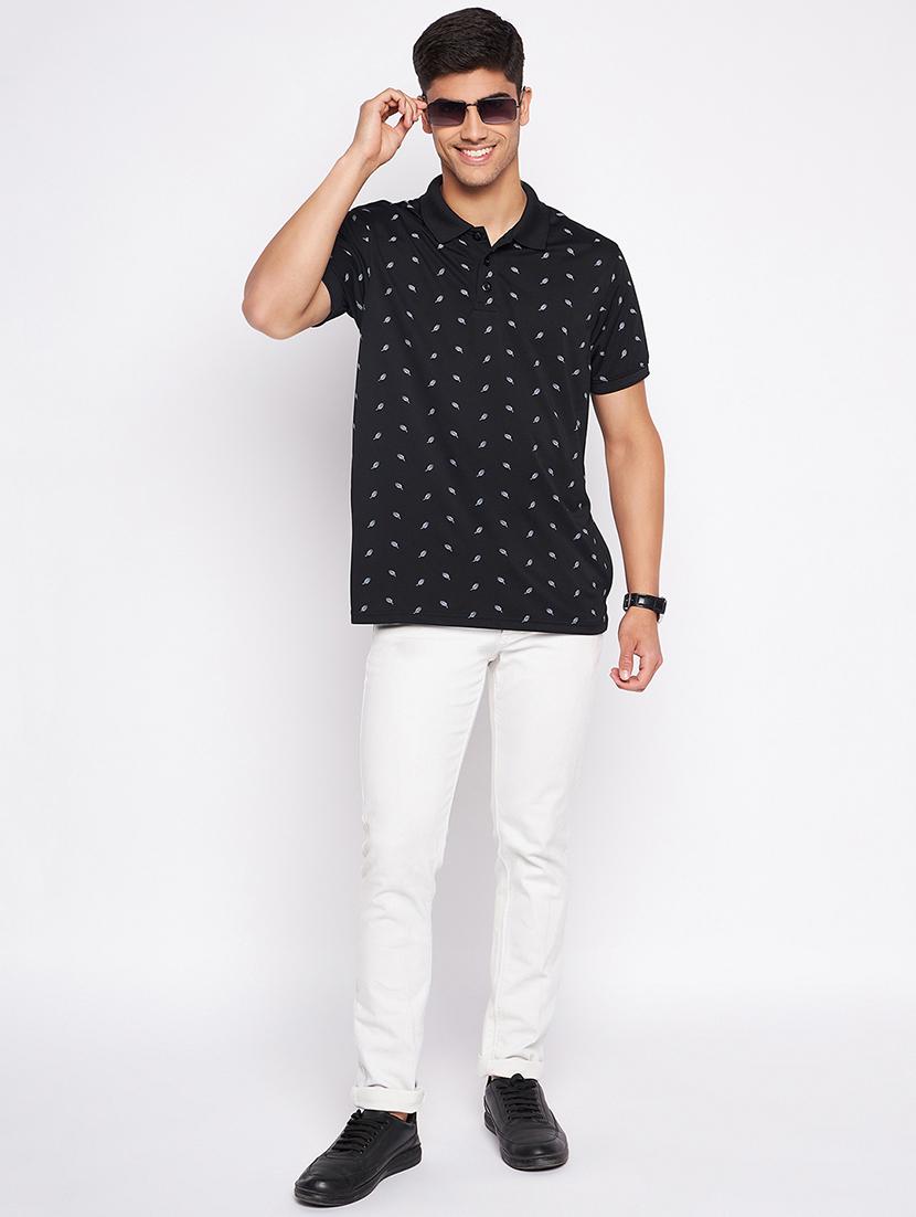 black polyester all over print tshirt - 20814402 - Zoom Image - 3