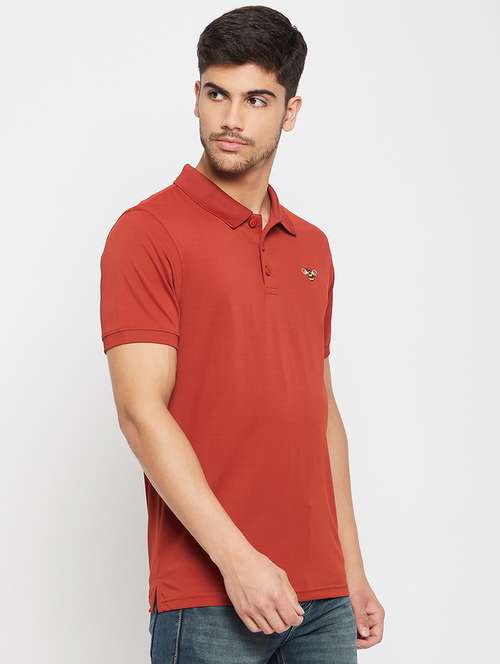 rust polyester plain tshirt - 20814419 - Very Small Image - 1