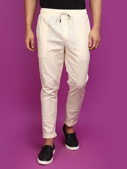 men solid ankle length chinos  - 20846410 - Very Small Image - 1