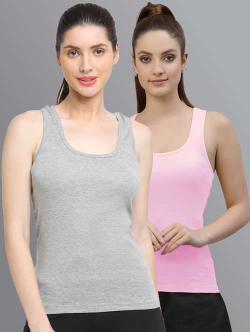 pack of 2 solid multi colored tank top - 20863805 - Very Small Image - 1