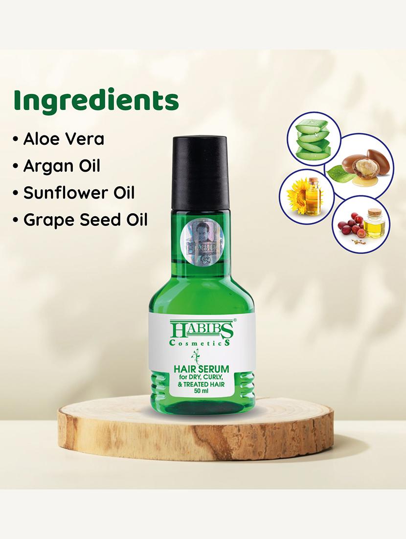 habibs hair serum dry curly & treated hairs for silky & smooth hair tames frizzy hair tangle free & frizz-free hair 50 ml - 20871760 - Zoom Image - 2