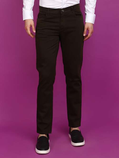 men mid rise solid chinos - 20892591 - Very Small Image - 1