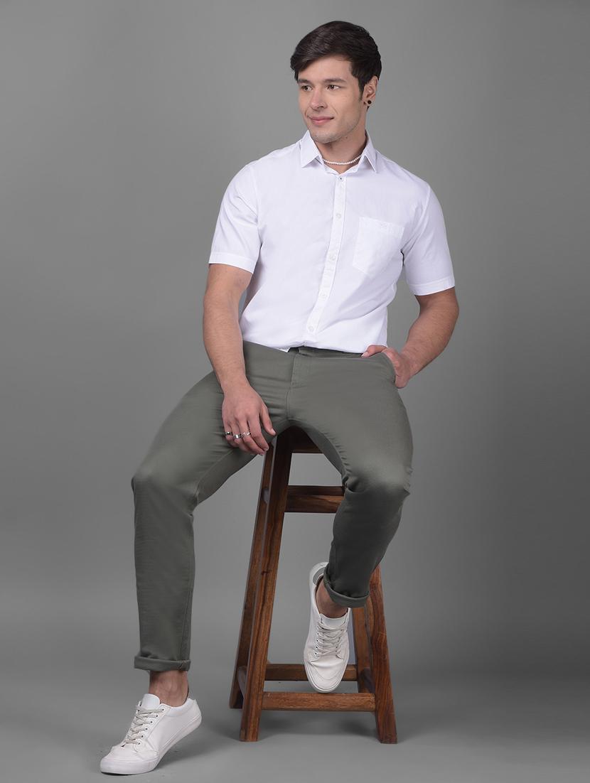 men mid rise chinos casual trouser - 20895302 - Standard Image - 4