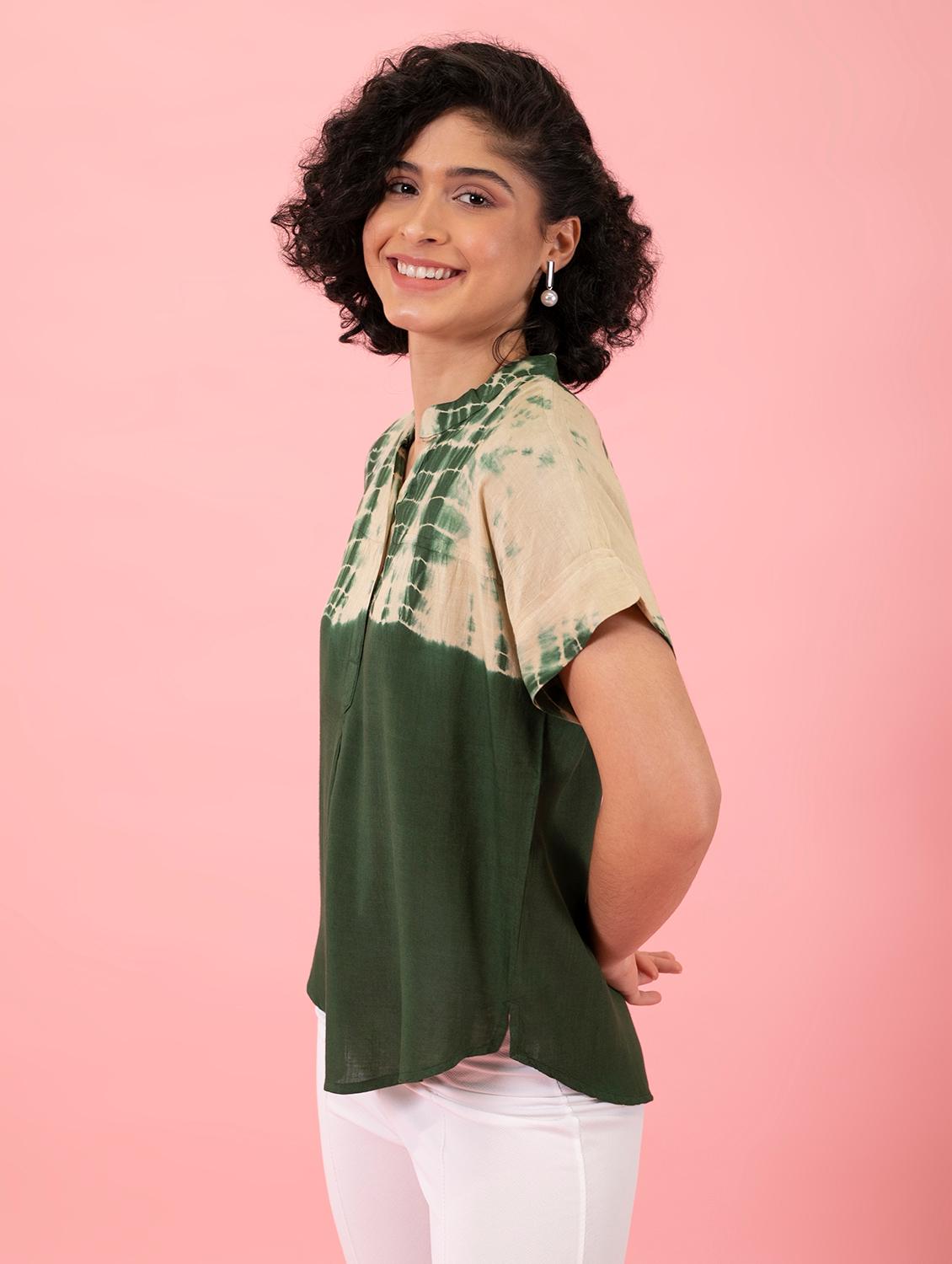 women tie & dye relaxed fit regular top - 20895977 - Zoom Image - 2