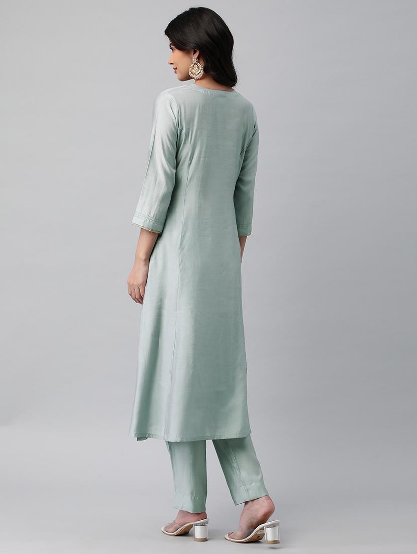 women embroidered a-line kurta - 20912067 - Standard Image - 3