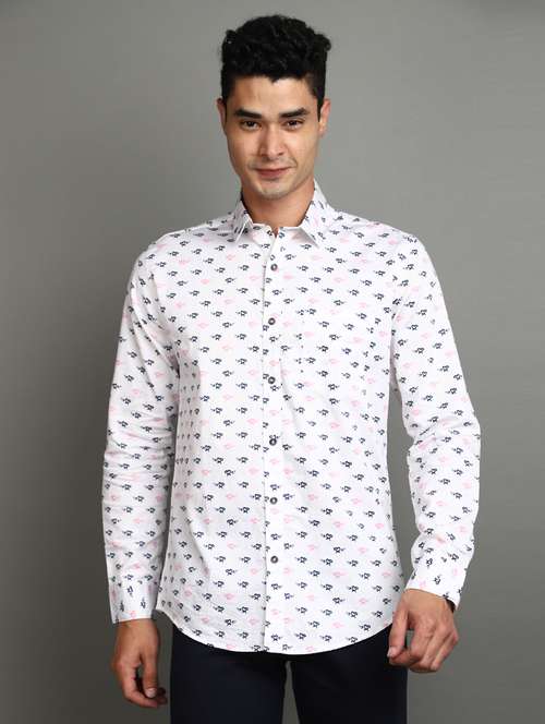 white cotton casual shirt - 20930118 - Very Small Image - 1