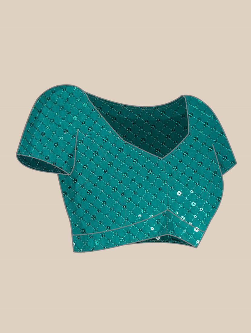 women sequined work saree with blouse - 20961583 - Zoom Image - 3