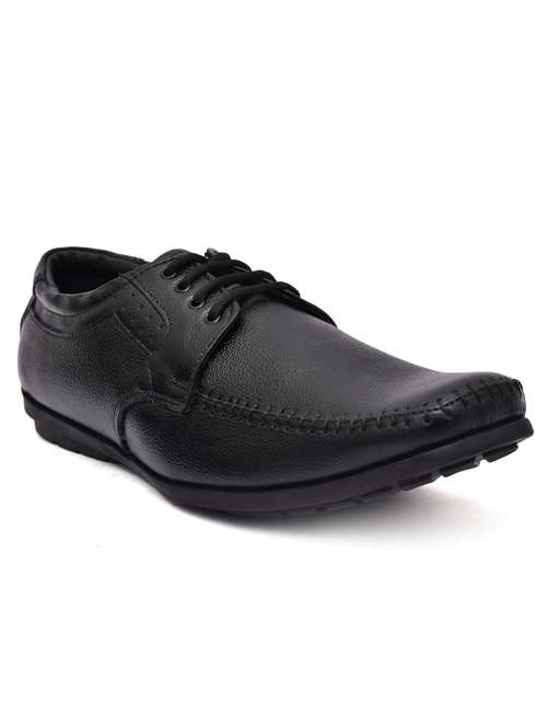 black leather laceup derbies - 20968616 - Very Small Image - 1