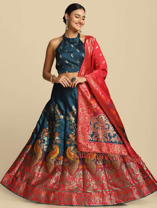 women flared semi-stitched lehnga - 20970461 - Very Small Image - 1