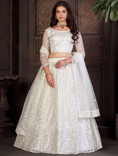 women flared semi-stitched lehnga - 20970480 - Very Small Image - 1