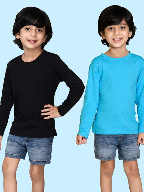 boys pack of solid t-shirts - 20996830 - Very Small Image - 1
