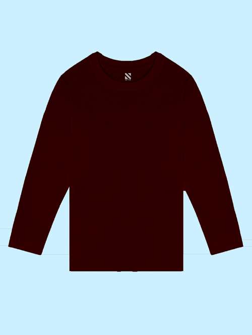 maroon cotton blend tshirt - 20997079 - Very Small Image - 1