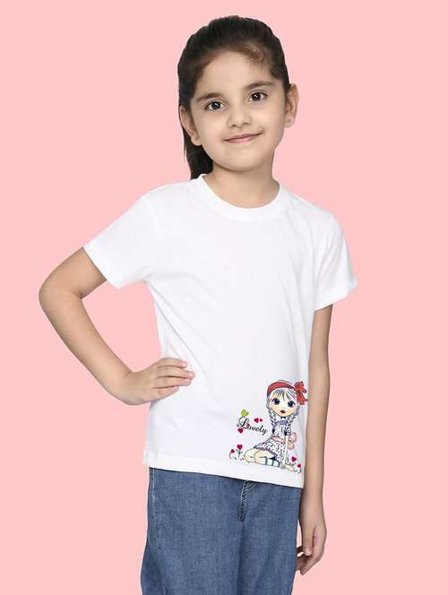 white cotton blend tee - 20997628 - Very Small Image - 1