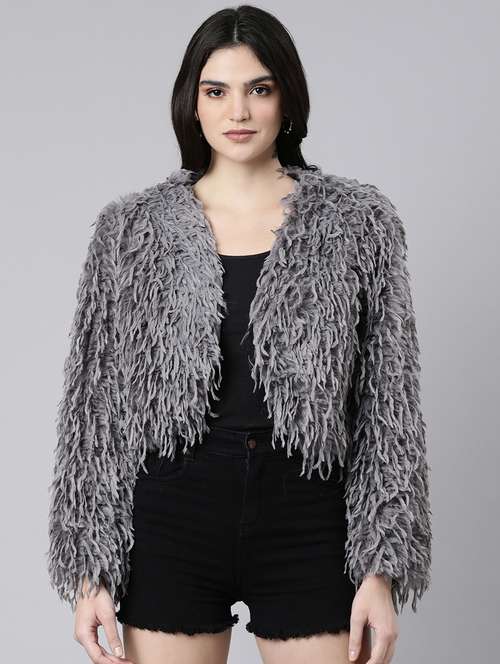 grey acrylic shrug - 21023343 - Very Small Image - 1