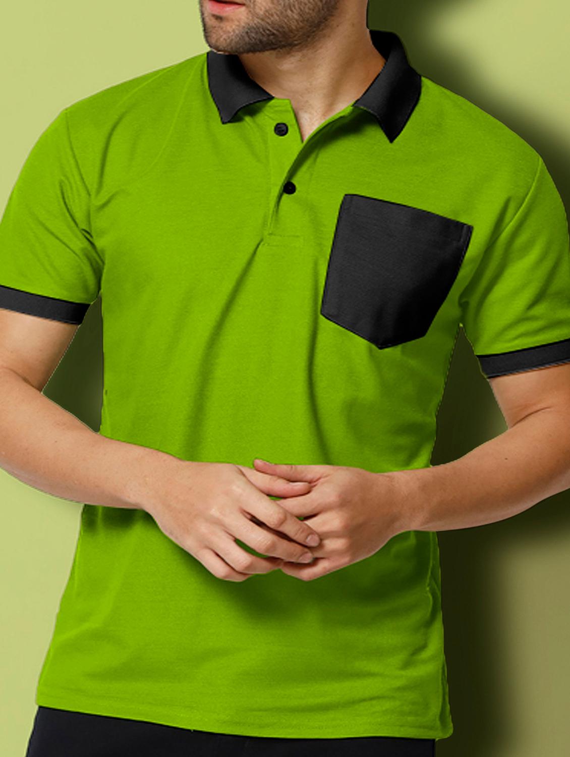 men color block polo t-shirt - 21029890 - Zoom Image - 3