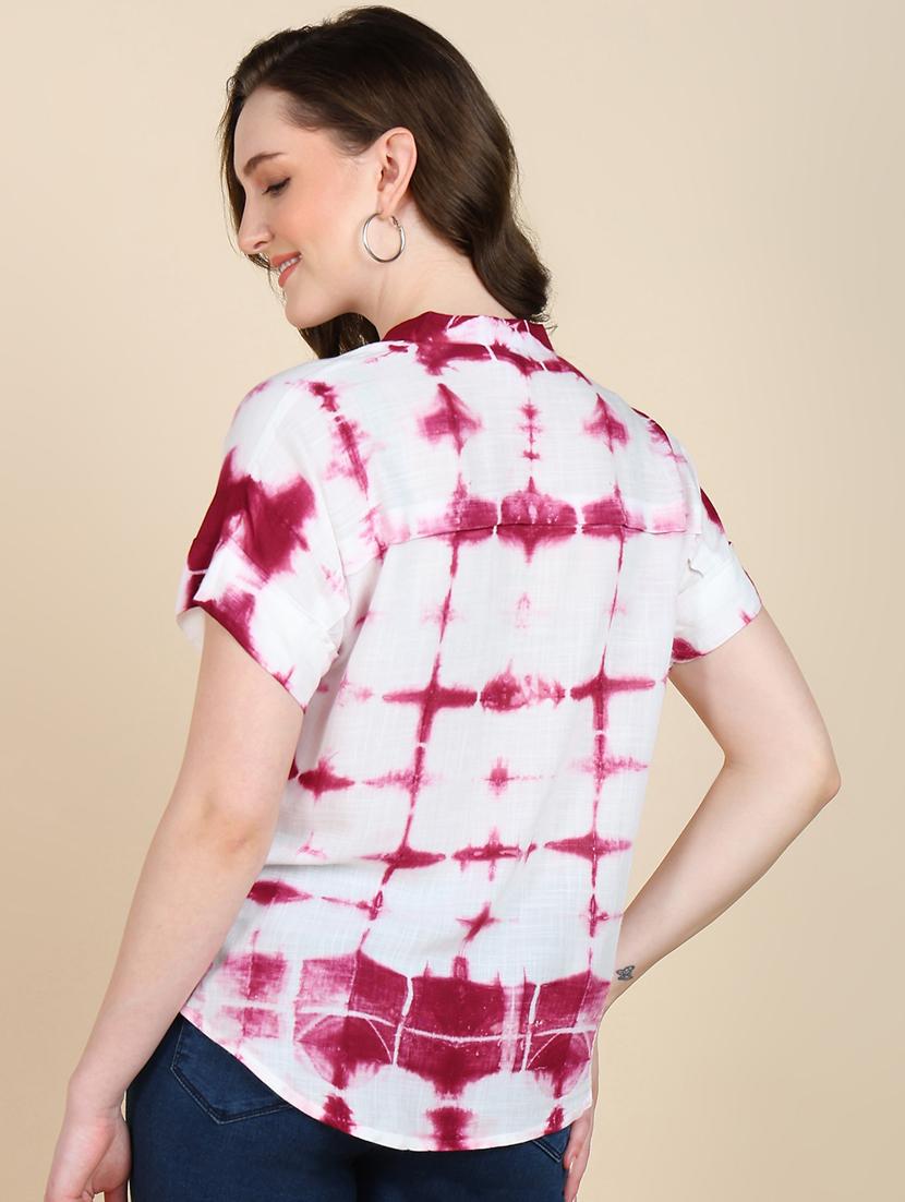 women tie & dyed regular top - 21032113 - Standard Image - 2
