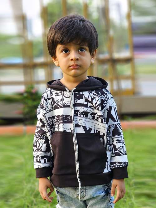 boys printed hooded t-shirt - 21033460 - Very Small Image - 1