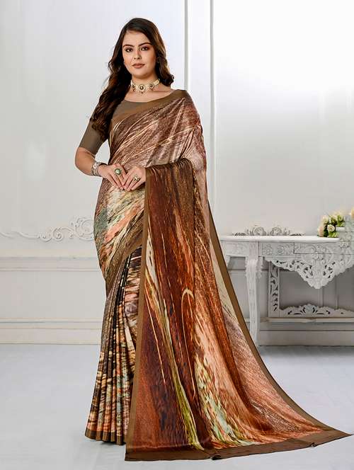 women multi color printed saree with blouse - 21034022 - Very Small Image - 1