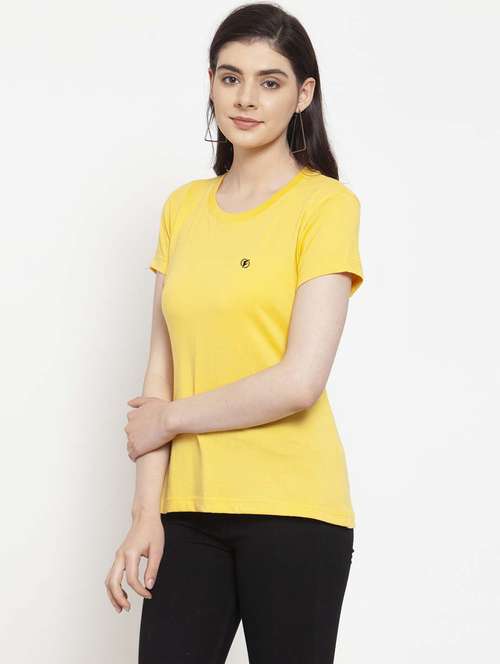 women round neck plain t-shirt - 21034567 - Very Small Image - 1