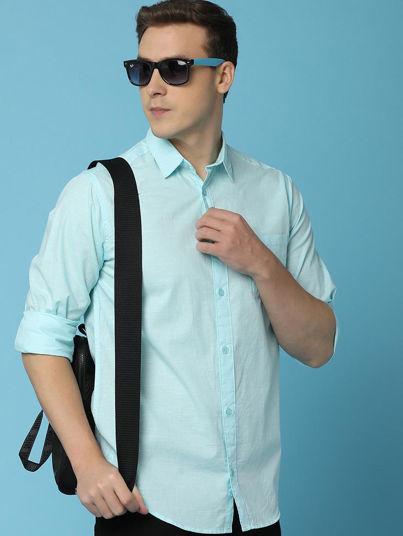 men solid cotton casual shirt - 21035567 - Standard Image - 2