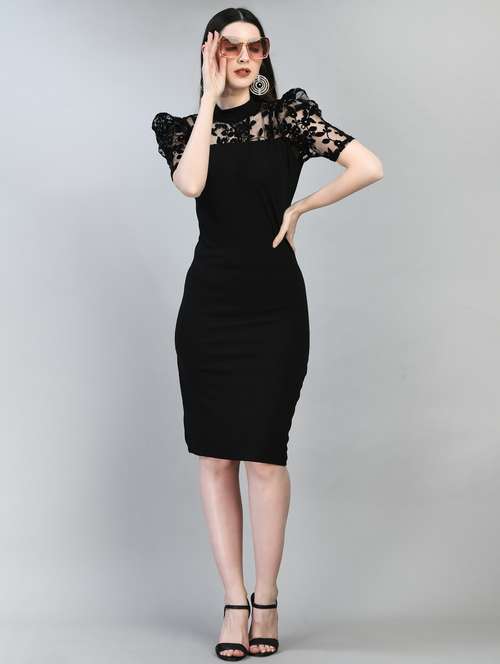 women black self design bodycon dress - 21052875 - Very Small Image - 1