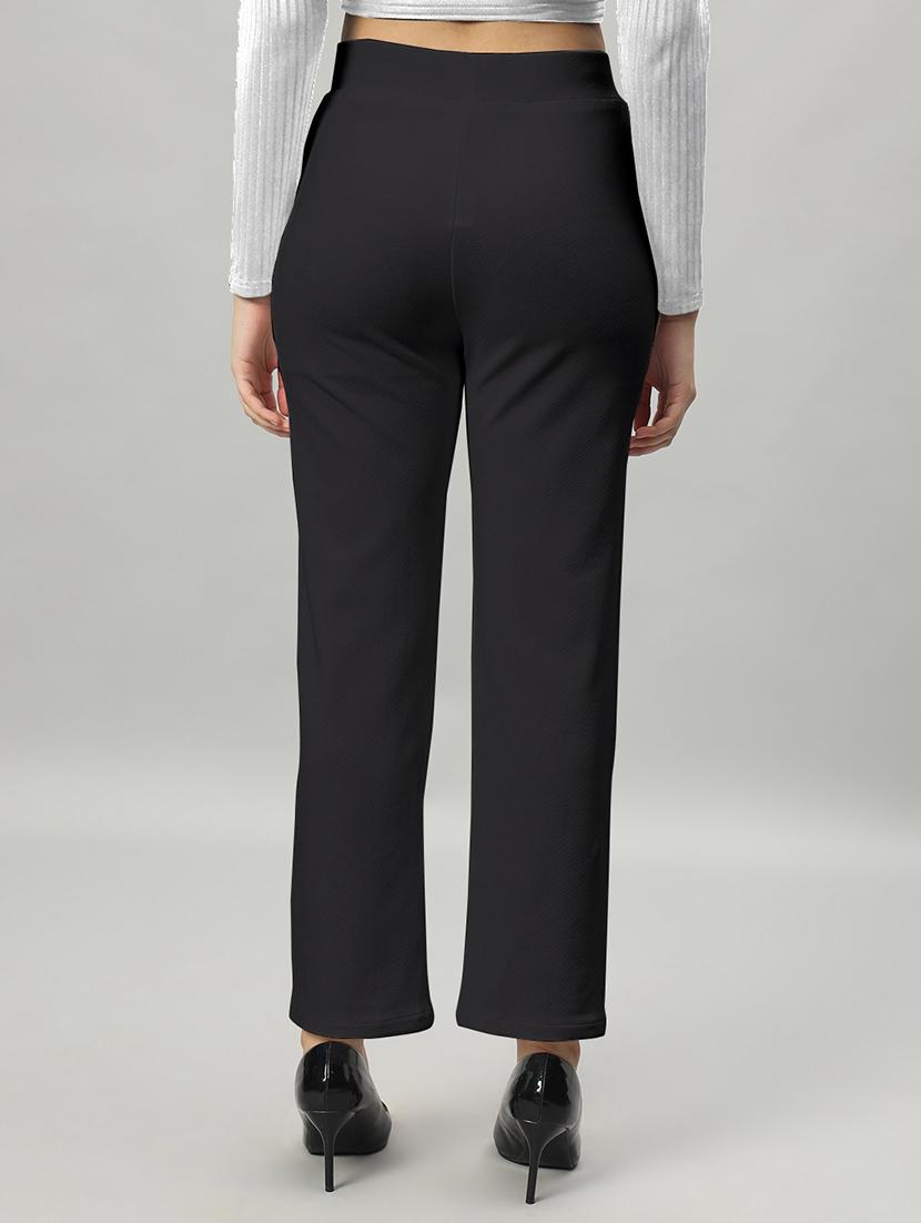 women solid color flat front trouser - 21054469 - Standard Image - 2