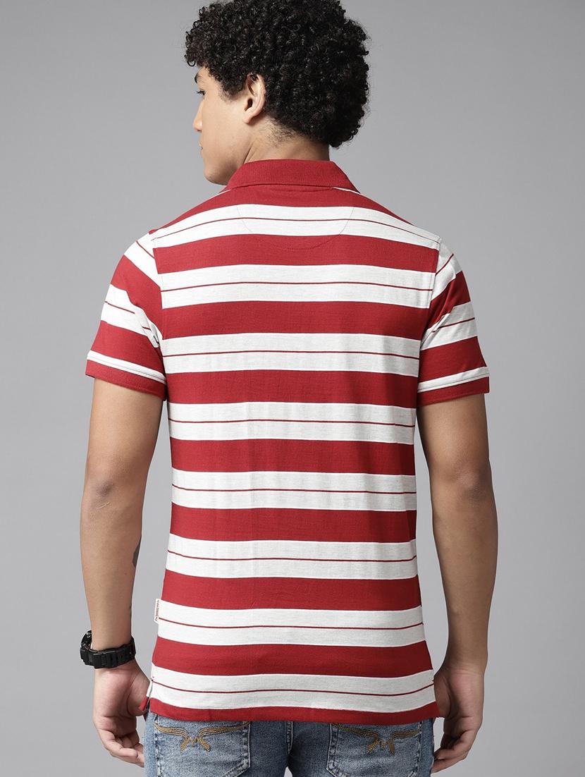 men polo neck striped t-shirt - 21080278 - Standard Image - 2