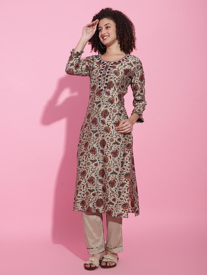 women three quarter sleeve suit set - 21102228 - Zoom Image - 2