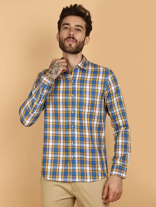 men checkered cotton casual shirt - 21131296 - Very Small Image - 1