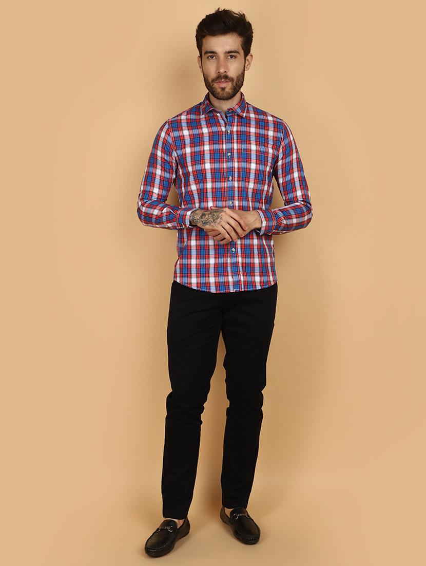 men checkered cotton casual shirt - 21131297 - Zoom Image - 4