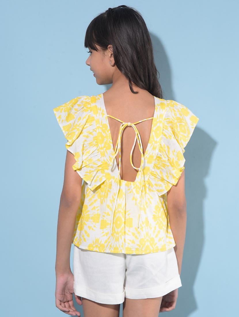 white floral printed top - 21142809 - Standard Image - 2