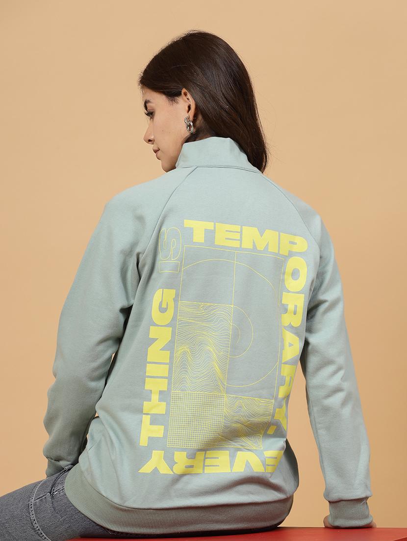 neo mint fleece back print sweatshirt - 21144578 - Zoom Image - 4