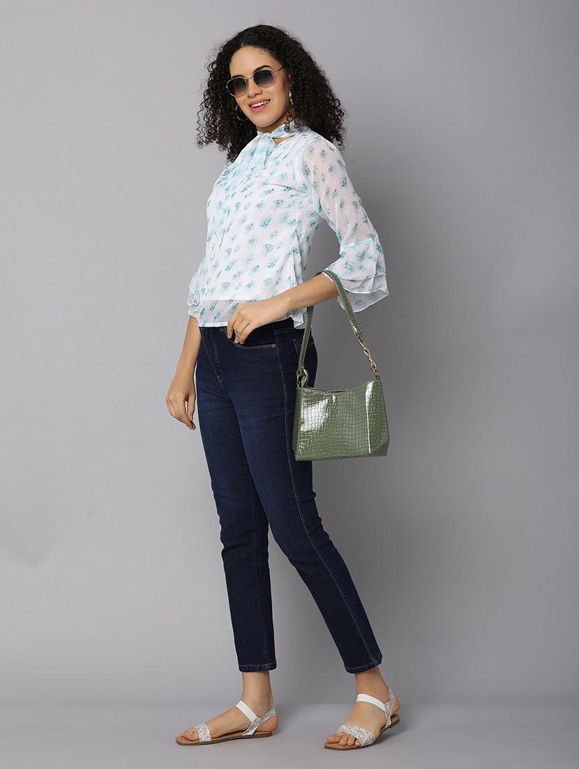 women white cotton regular top - 21153570 - Standard Image - 3