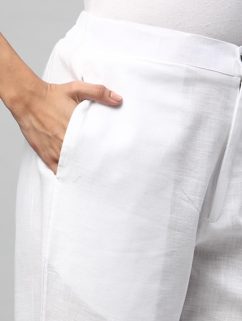 women solid mid rise tailored pants - 21153627 - Zoom Image - 5