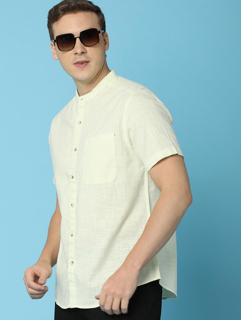 men solid cotton casual shirt - 21159605 - Standard Image - 2