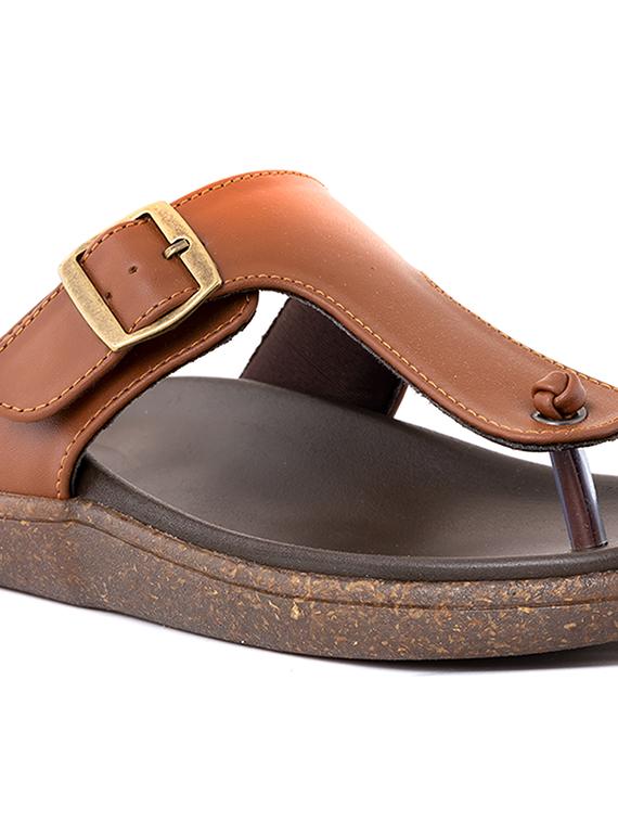 brown slip on sandal - 21167481 - Standard Image - 3