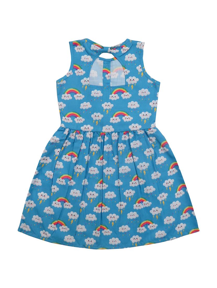 girls round neck printed frock - 21168050 - Zoom Image - 1