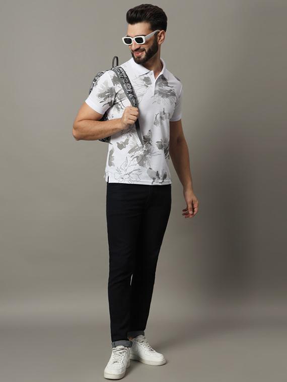 white polyester polo t-shirt - 21173304 - Standard Image - 2