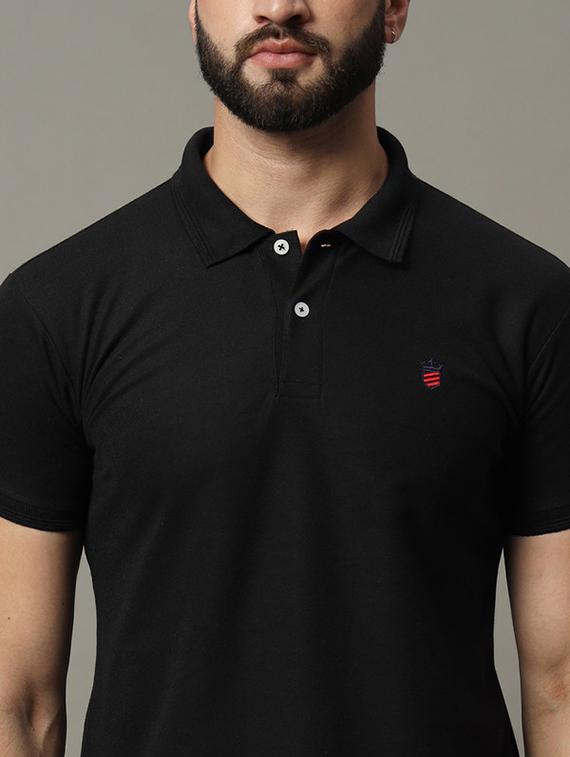 black polyester regular t-shirt - 21173305 - Standard Image - 4