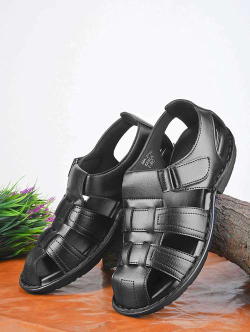 black pvc back strap sandals - 21173352 - Very Small Image - 1