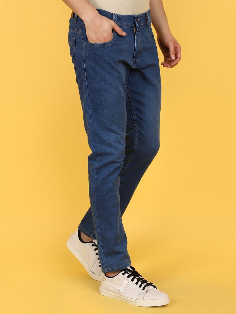 men mid rise plain denim jeans - 21177166 - Zoom Image - 2