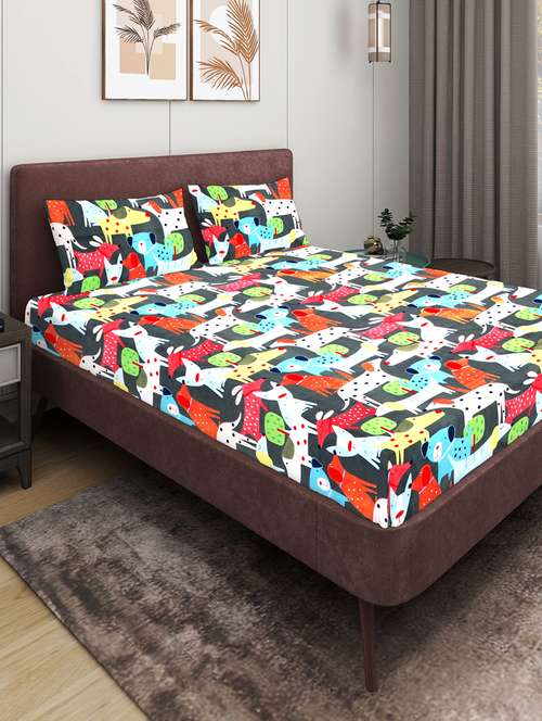 double queen bedsheet with 2 pillow covers - 21181354 - Very Small Image - 1