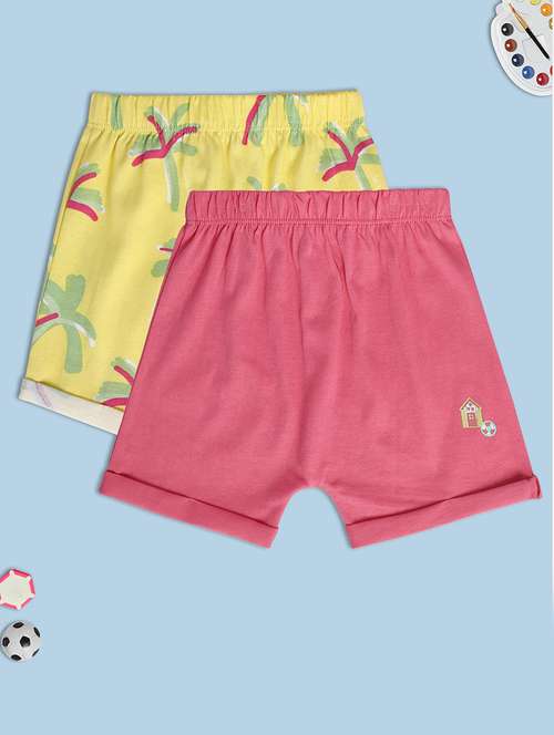 girls pack of 2 cotton shorts  - 21191975 - Very Small Image - 1